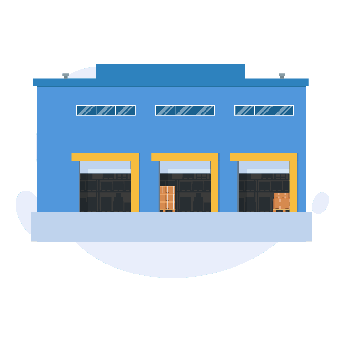 Warehouse Building Illustration